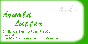 arnold lutter business card